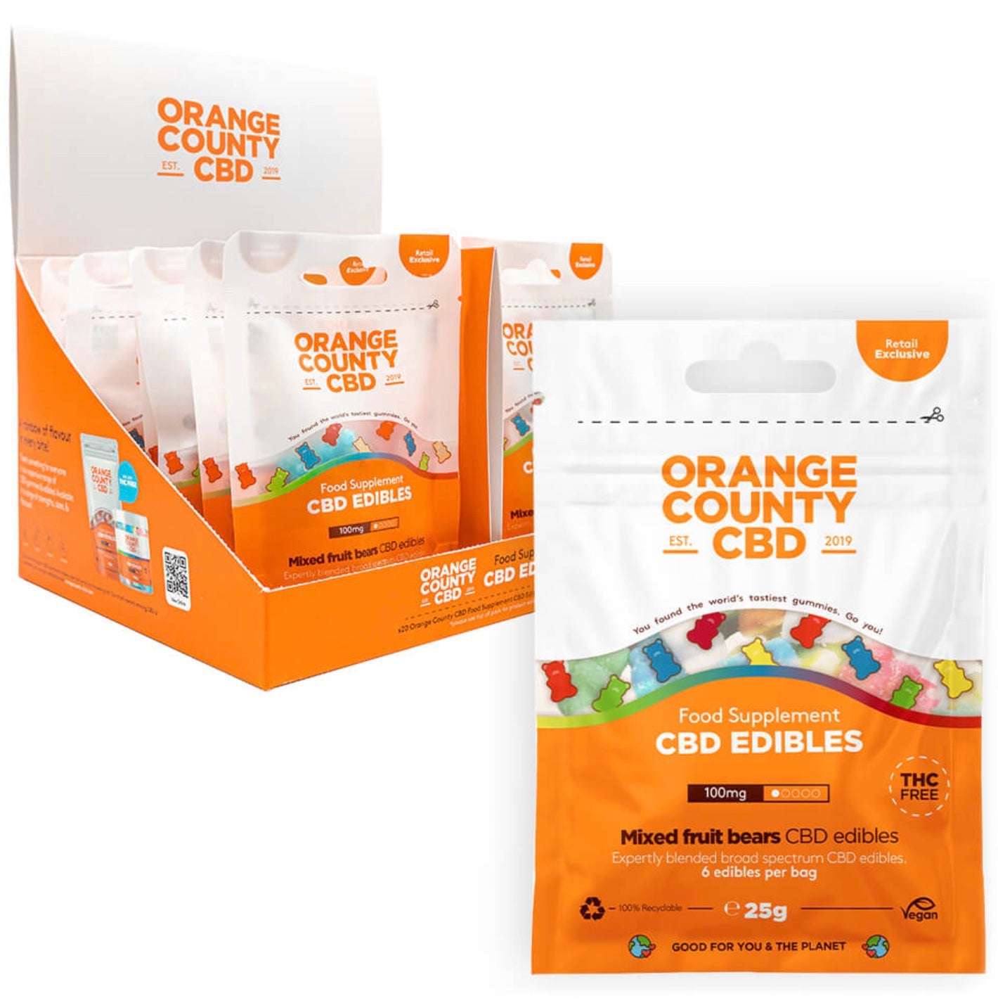 Mini Bolsa Bears 100mg CBD 25g